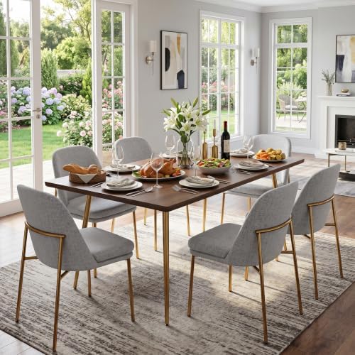 CHITA Modern Dining Chairs Set of 2, Upholstered Dining Chair, Light Gray