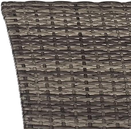 SAFAVIEH Outdoor - Edna 3-Piece Lounge Set - Grey Brown & White - Steel F...