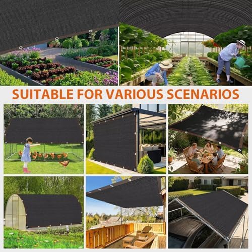 90% Sun Shade Cloth with Grommets, 20 x 30 FT Pergola Shade Cover Canopy, Mes...