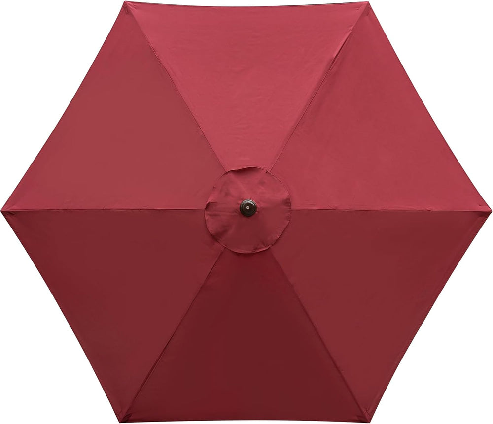 9 Feet Patio Umbrella Replacement Canopy for 6 Ribs, Market Umbrella Top, Yar...
