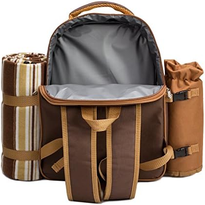 Picnic Backpack, 2-Person with Blanket & Wine, Family & Lovers Gift, ...