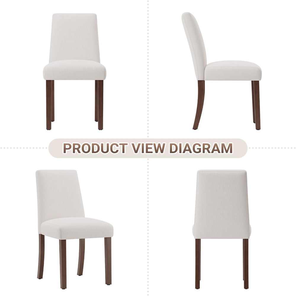 MALOL Modern Dining Chairs Set of 4, Upholstered Kitchen Chairs with High Bac...
