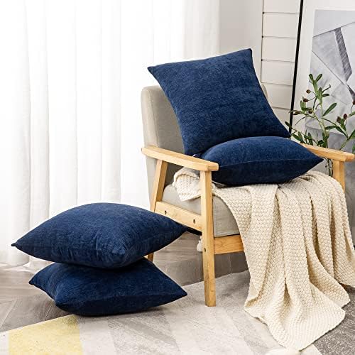 GAWAMAY Decorative Square Throw Pillow Covers 18"x18" Inch Set of 4...