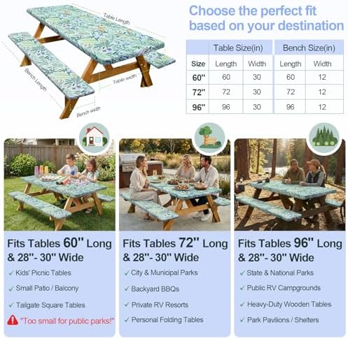 Play Tailor Picnic Table Cover Bench Covers Camping Essentials Tablecloth
