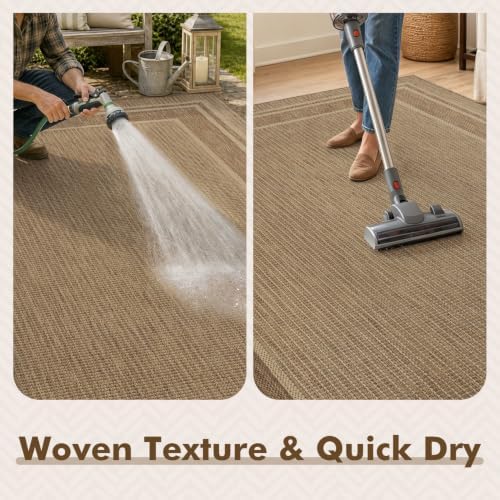 MontVoo-Outdoor Rug-Patio Rug 4x6 ft Polypropylene Indoor Outdoor Rugs Outdoo...