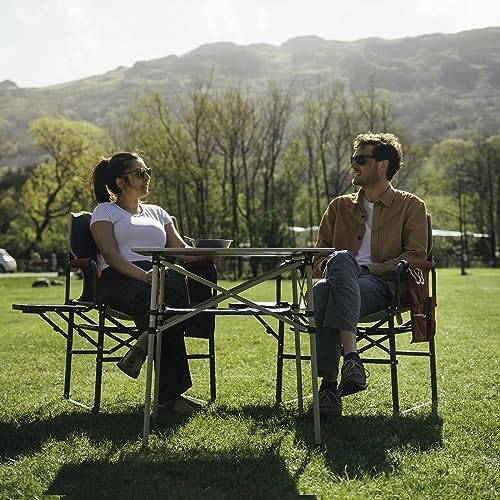 SUNNYFEEL Oversized Camping Chair Portable Directors Chairs with Side Table