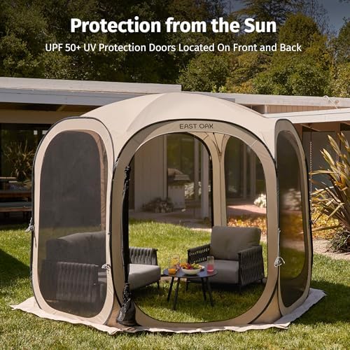 East Oak Pop up Screen Tent with Mosquito Netting, Portable Screen House Cano...