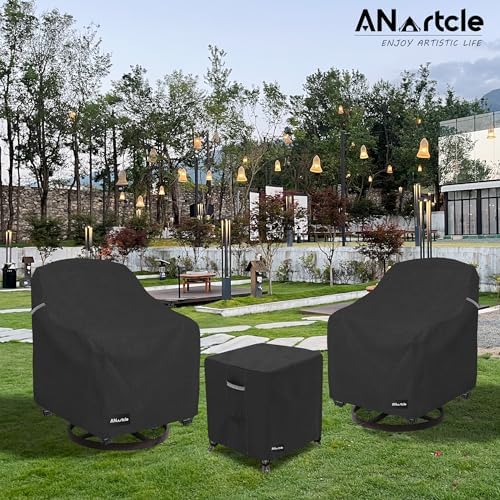 ANartcle 3 Pieces Patio Bistro Sets Cover,600D Waterproof Heavy Duty Patio Fu...