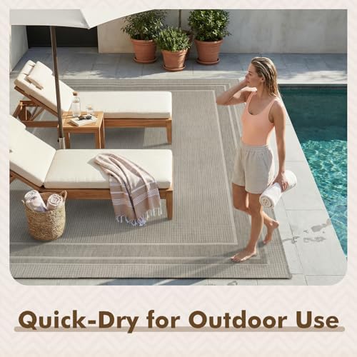 MontVoo-Outdoor Rug-Patio Rug 4x6 ft Polypropylene Indoor Outdoor Rugs Outdoo...