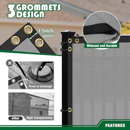 Privacy Fence Screen 6'x40' Outdoor Mesh Fencing Panels Temporary Fen...