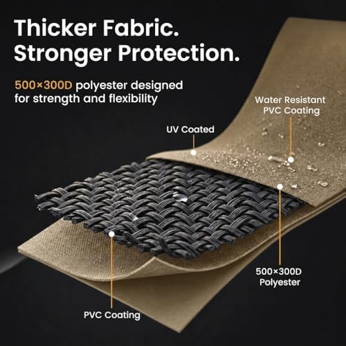 Firewood Log Rack Cover 8 foot - Heavy Duty - Brown (Brown, 4 Feet)
