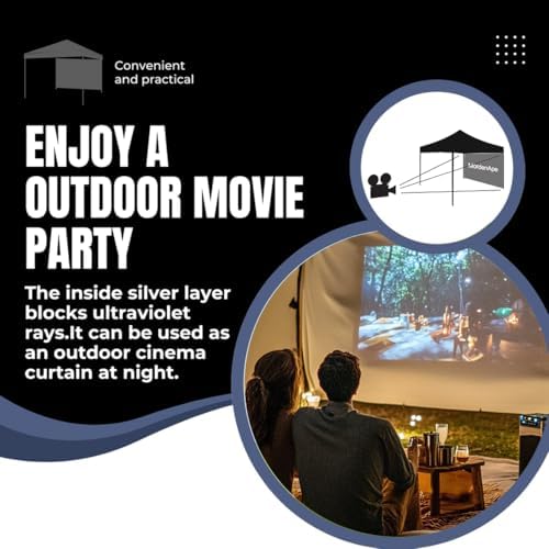 10x10 Pop Up Canopy Tent Sidewalls - Straight Leg Compatible, 300D Waterproof...