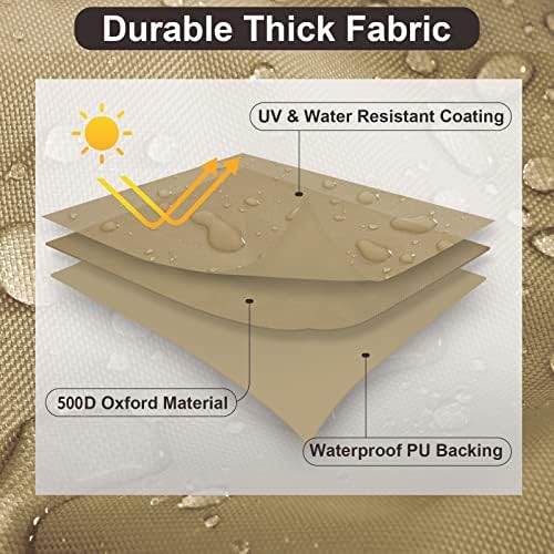 PureFit Patio Furniture Covers, Outdoor Table Cover Waterproof Rectangle