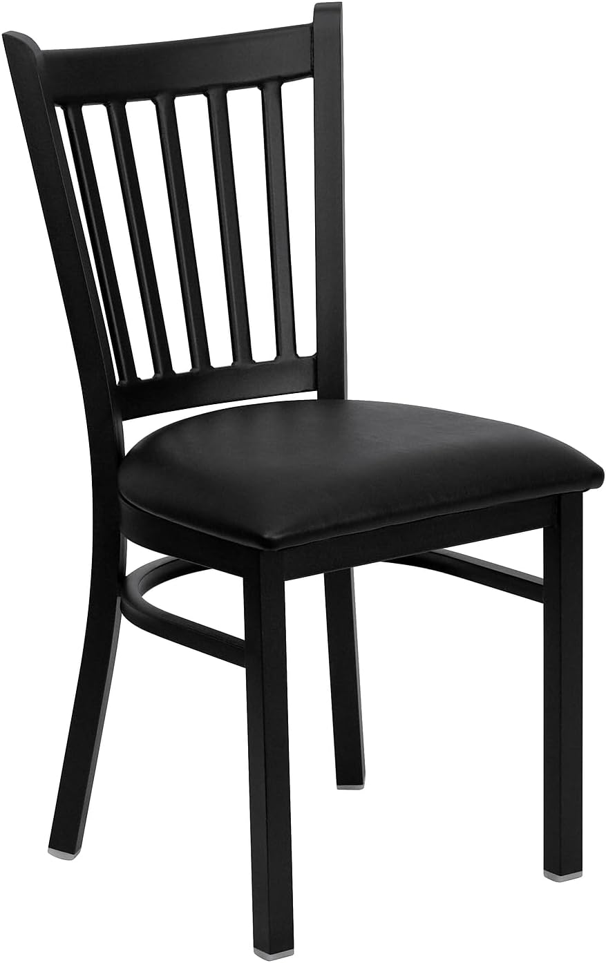 Flash Furniture Hercules Series Vertical Back Metal Restaurant Chairs, Uphols...