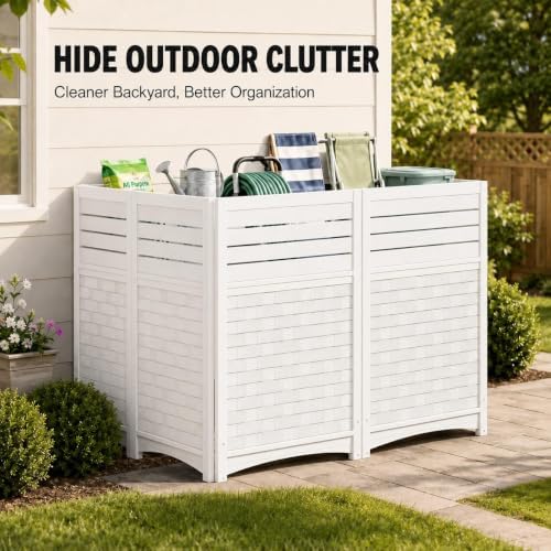 ADDOK Outdoor Privacy Screen, 45" H x 22" W Air Conditioner Fence, ...