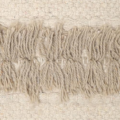· REDEARTH · Textured Handwoven Throw Pillow Cases Geometric Craft Taupe