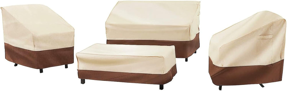 loriano Patio Furniture Cover Set, 4 Piece Outdoor Furniture Cover Waterproof...
