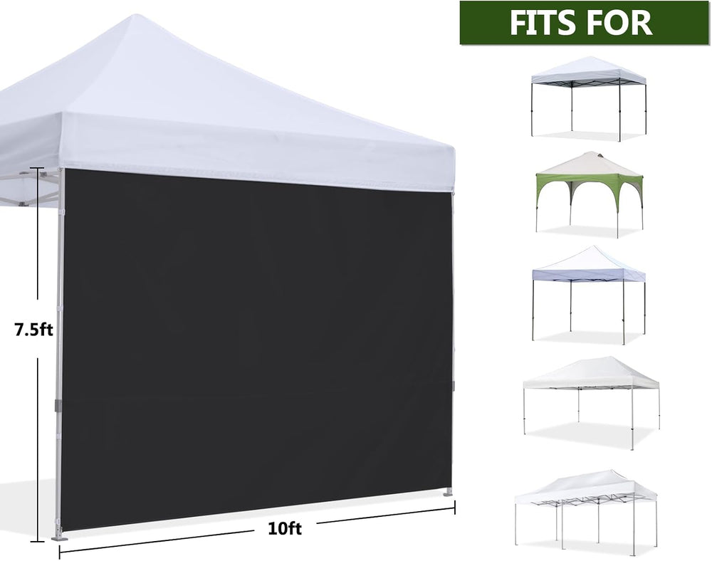 HLong Canopy Tent Sidewall for 10x10 Pop-Up Canopy, 3 Pieces, Black