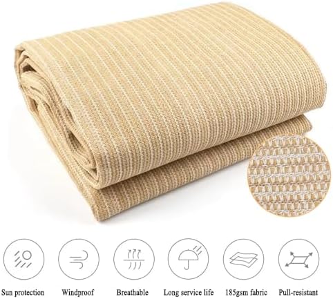 12x20 FT Shade Cloth, 90% UV Block, 200GSM HDPE Fabric