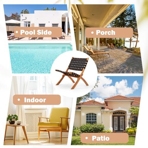 3 Piece Bistro Set, Acacia Wood Small Patio Furniture Set for 2