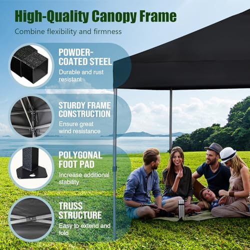 Eurmax USA NOMATTER ONE-Person Open&Close 10x10ft Pop Up Canopy Tent,Port...