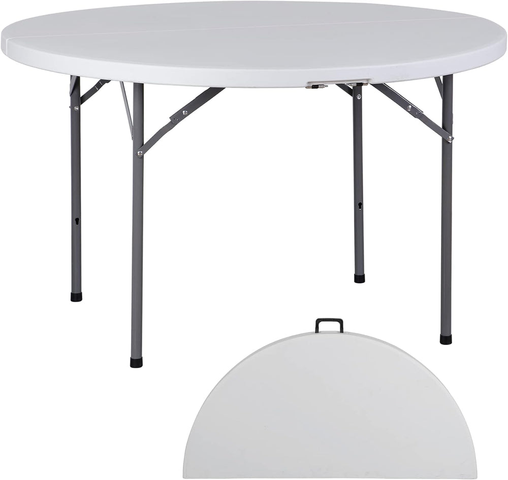 ZenStyle Folding Table, Indoor Outdoor Portable Plastic Dining Card Table Uti...