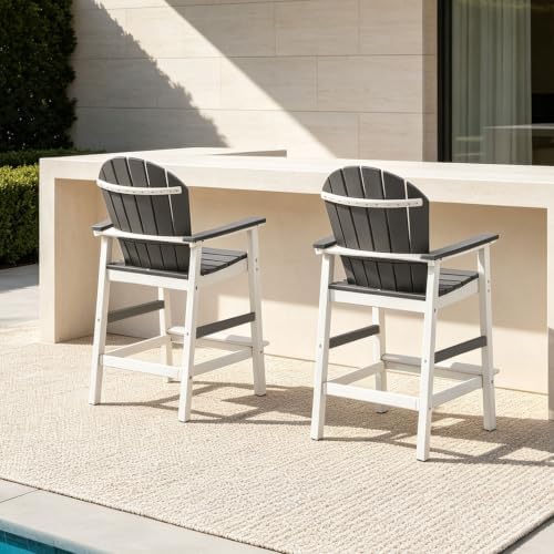 OTSUN Tall Adirondack Chairs, Bar Height Outdoor Chairs