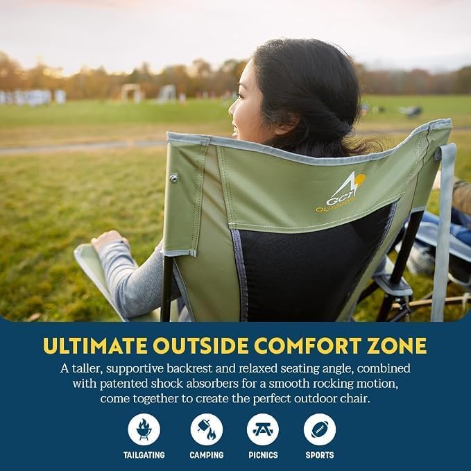 GCI Outdoor Comfort Pro Rocker Outdoor Rocking Chair with Beverage Holder