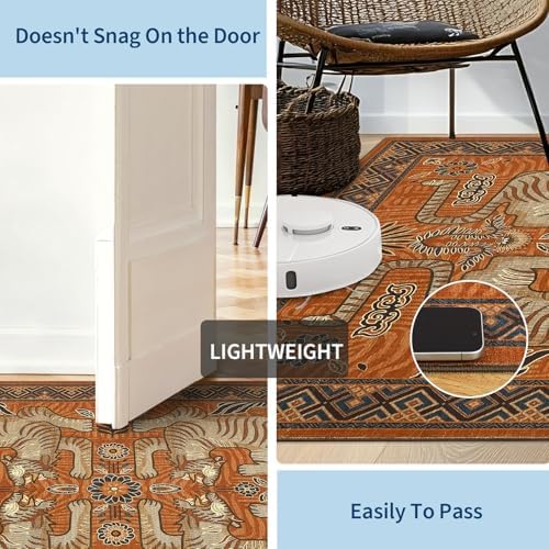 GarveeHome Tiger Print 2.5'x8' Washable Non Slip Runner Boho Hallway ...