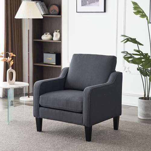 VINGLI Accent Chair, Linen Upholstered Armchair, 380 LBS, Living Room