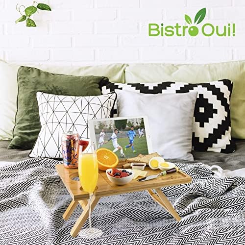 Portable Wine Table, a Folding Mini Picnic Snack Tray for the Beach, Camping,...