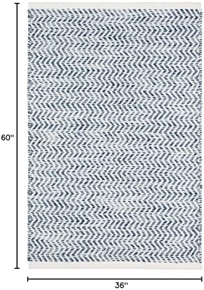 Dash & Albert Coastal Blue Geometric Handwoven Indoor/Outdoor Rug, 3'...