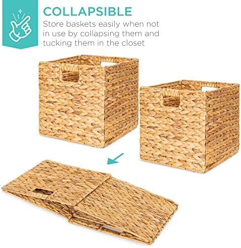 Best Choice Products 12x12in Hyacinth Baskets, Rustic Set Of 5 Multipurpose C...