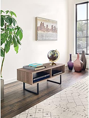 ClosetMaid Rectangular Wood Coffee Table with Storage Shelves, Narrow, 39.45&...