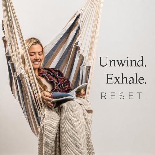 Hanging Hammock Chair Swing with Footrest - XL Hammock Swing Chair