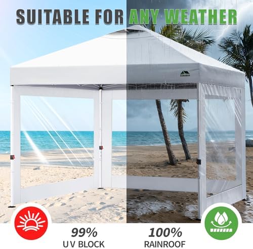Clear Canopy Sidewalls for 12x12 Pop Up Tent, Light Gray