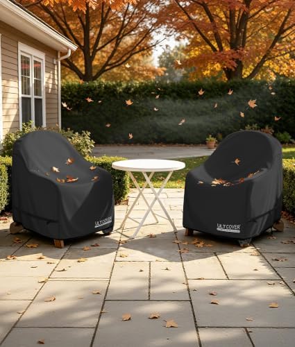 ULTCOVER Patio Adirondack Chair Cover 32W x 35D x 36H in, Black
