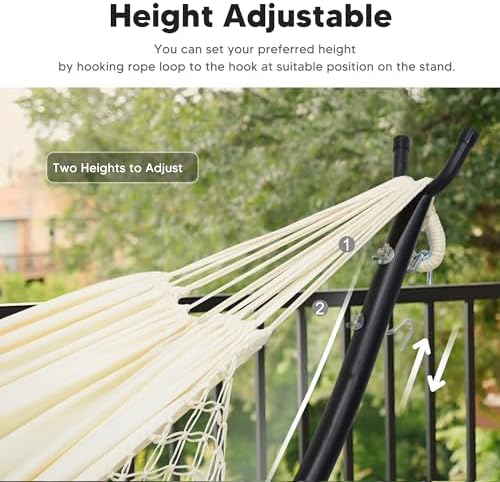 SUNCREAT Portable Outdoor Hammock with Stand Included, Double Hammock with Ta...
