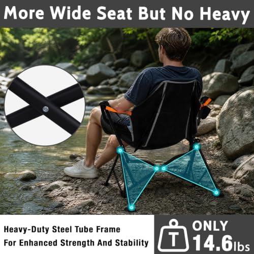 Romswi 1 Pcs Hammock Chair, Oversized Portable Folding Swinging Chair with Ad...