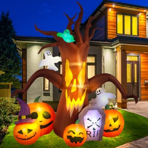 Max Fun 8FT Halloween Inflatables Decorations Inflatable Dead Tree Outdoor De...