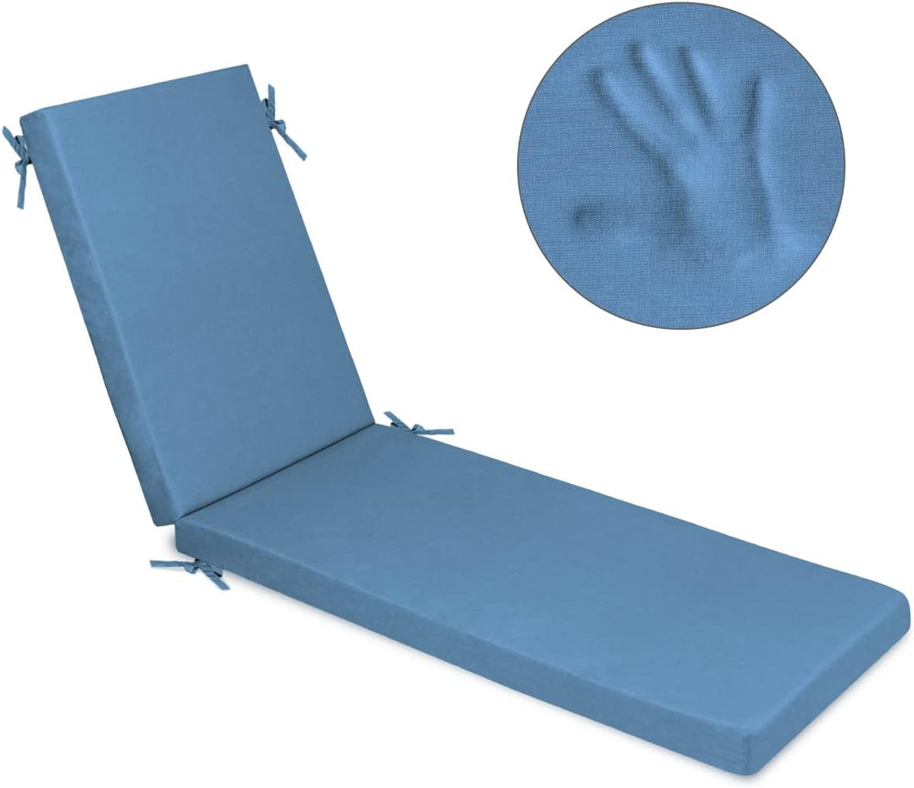 Milliard Memory Foam Outdoor Chaise Lounge Lawn Chair Cushion, with Waterproo...