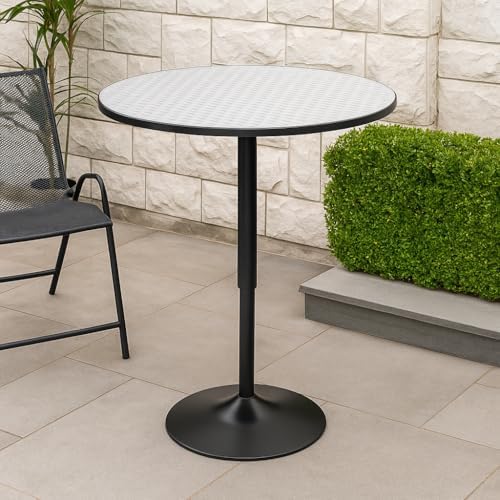 Magshion 31" Round Bar Table Height Adjustable 26"-35" Pub Tab...
