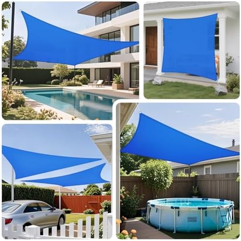 Bynbbur Sun Shade Sail 16'x20' Rectangle Shade Cloth for Garden, Perm...