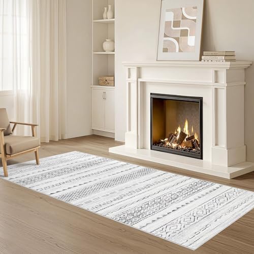 Nakagishi Runner Rug Kitchen Washable Rugs: 3x8 Non-Slip Boho Soft Modern Sta...