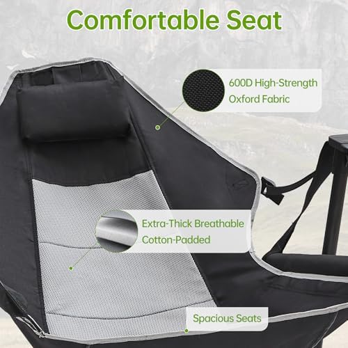 Aohanoi Hammock Camping Chair,Heavy Duty Swinging Rocking Camping Chairs for ...