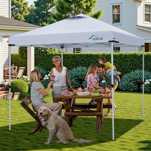 ACEPIC Upgraded 10x10 Canopy Replacement Top with Air Vent(Black, Top Only)