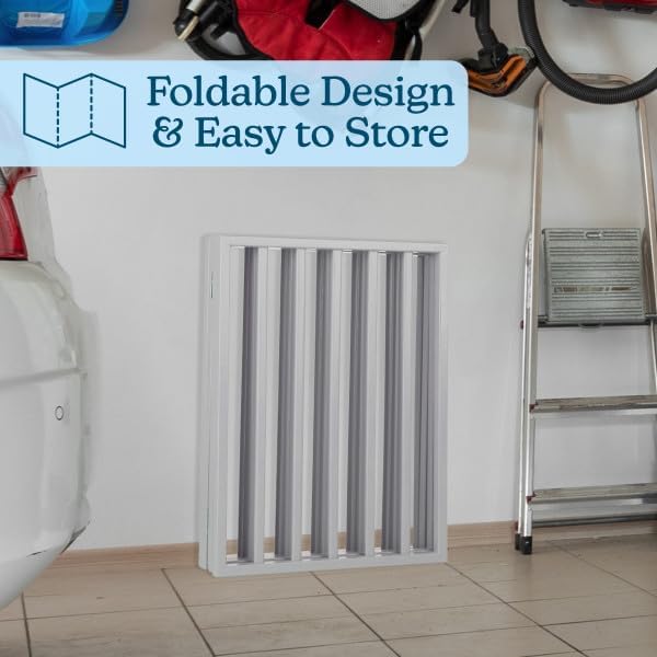 Pet Gate - 4-Panel Indoor Foldable Dog Fence for Stairs, Hallways, or Doorway...