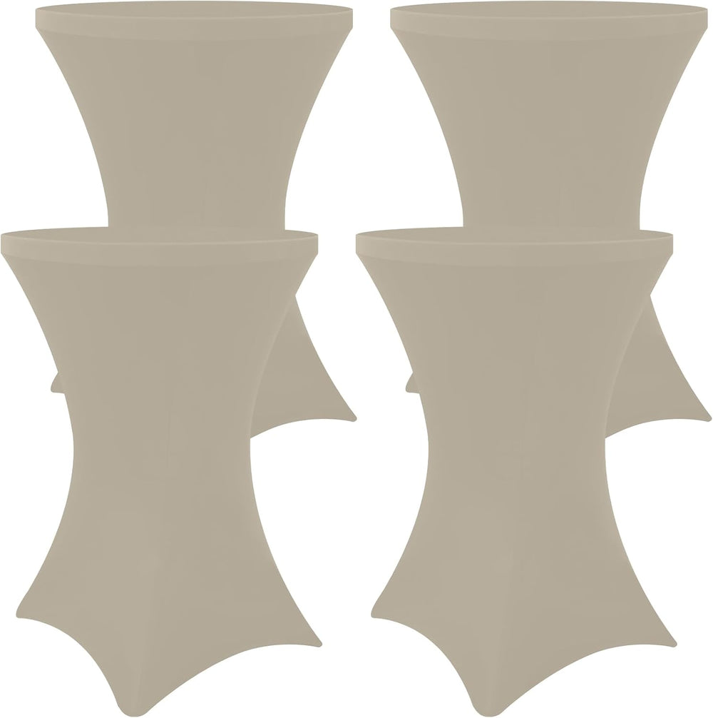 Moosfor Spandex Cocktail Table Covers 4 Pack, Elastic Fitted Stretch Table Cl...