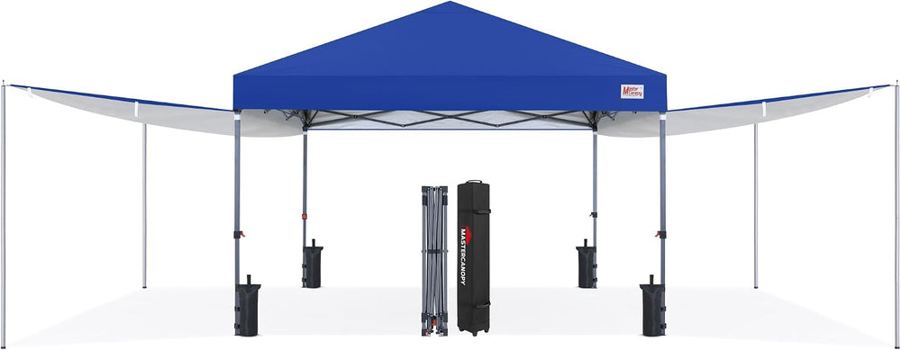 MASTERCANOPY 10x10 Pop Up Canopy Tent with 2 Shelters,230 Sq ft Blue