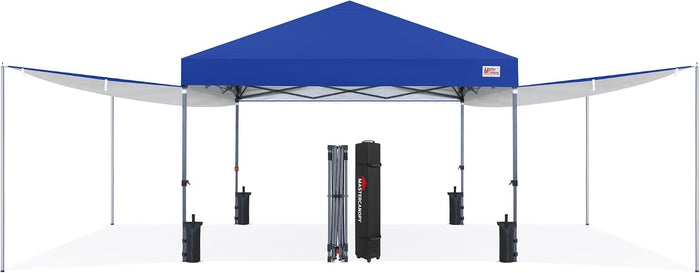 MASTERCANOPY 10x10 Pop Up Canopy Tent with 2 Shelters,230 Sq ft Blue